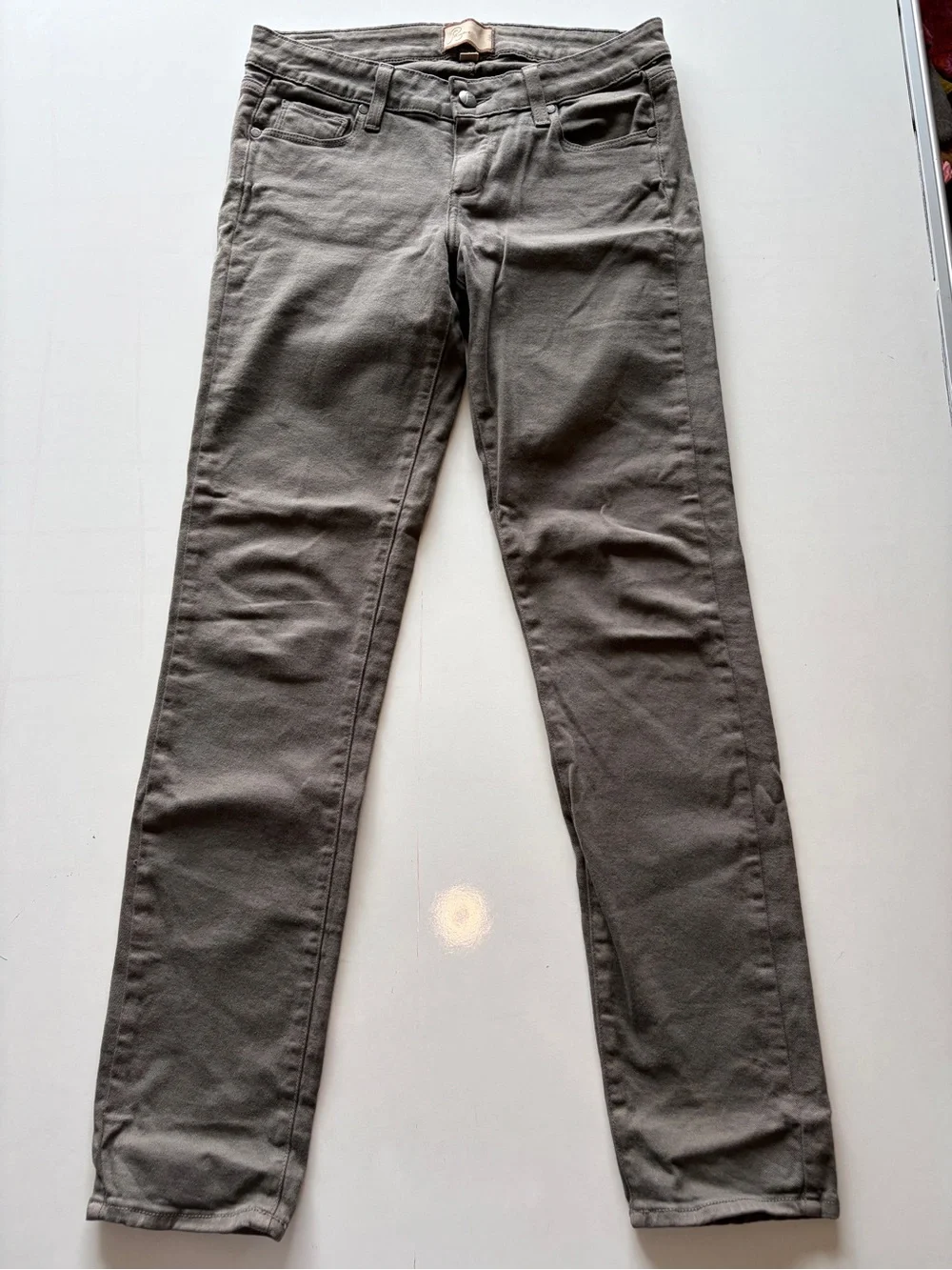 Paige denim dark grey skinny jeans women’s size 26 low rise 30” inseam - Picture 2 of 7